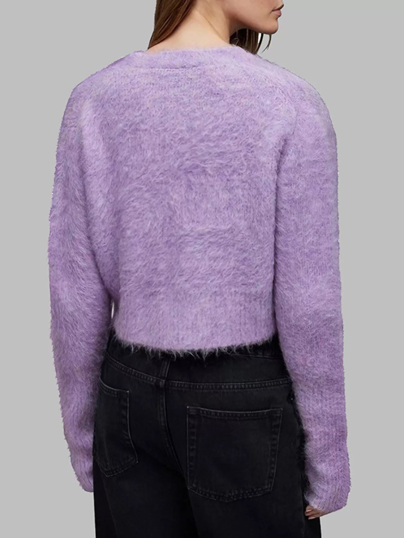 Fluffy Knit Cropped Cardigan - PBNJ FASHIONS
