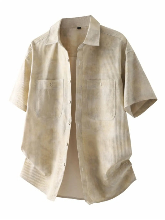Men's Plus Size Casual Short Sleeve Shirt - PBNJ FASHIONS