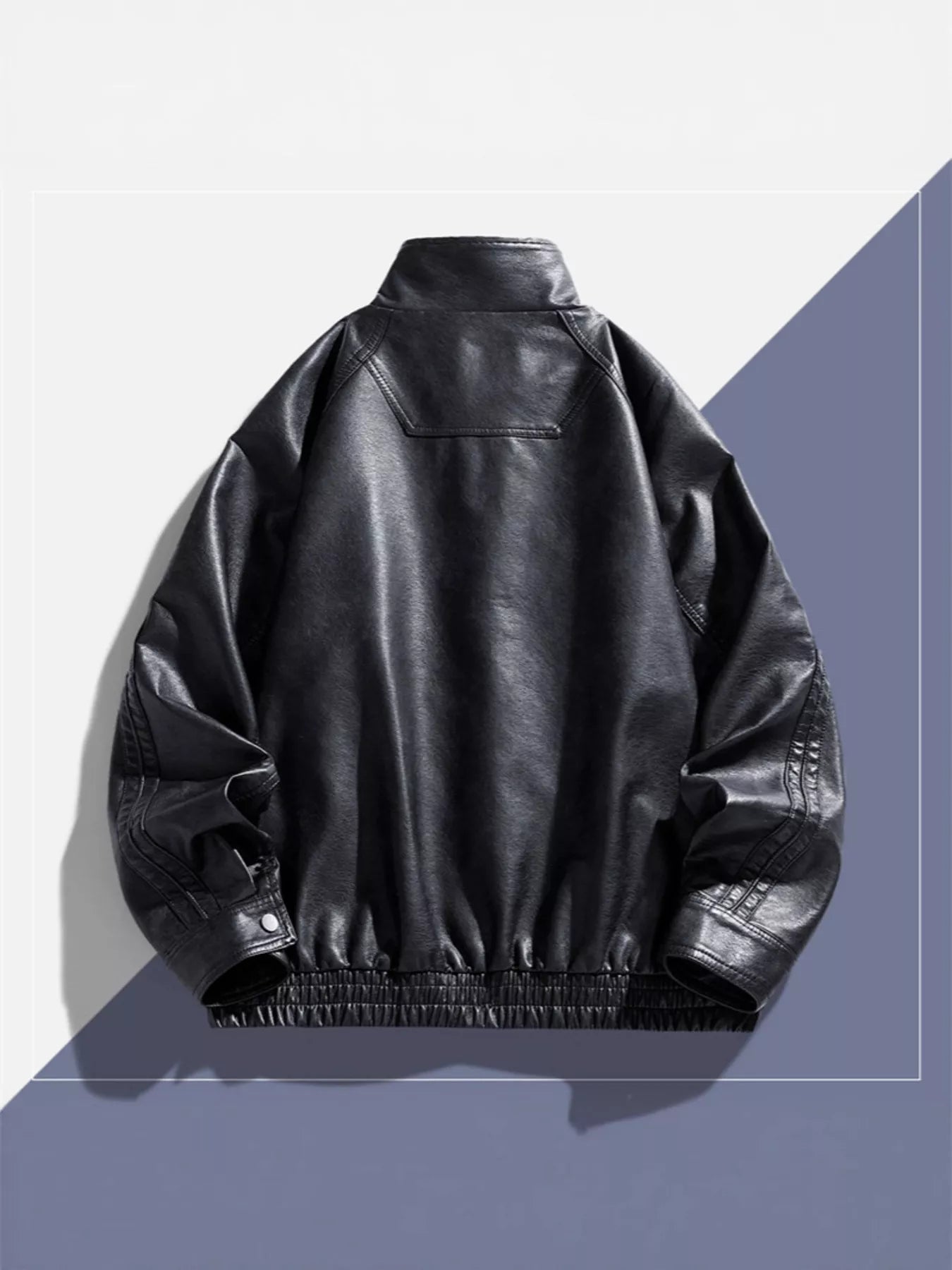 Men's Plus Size Vintage Style Faux Leather Moto Jacket - PBNJ FASHIONS