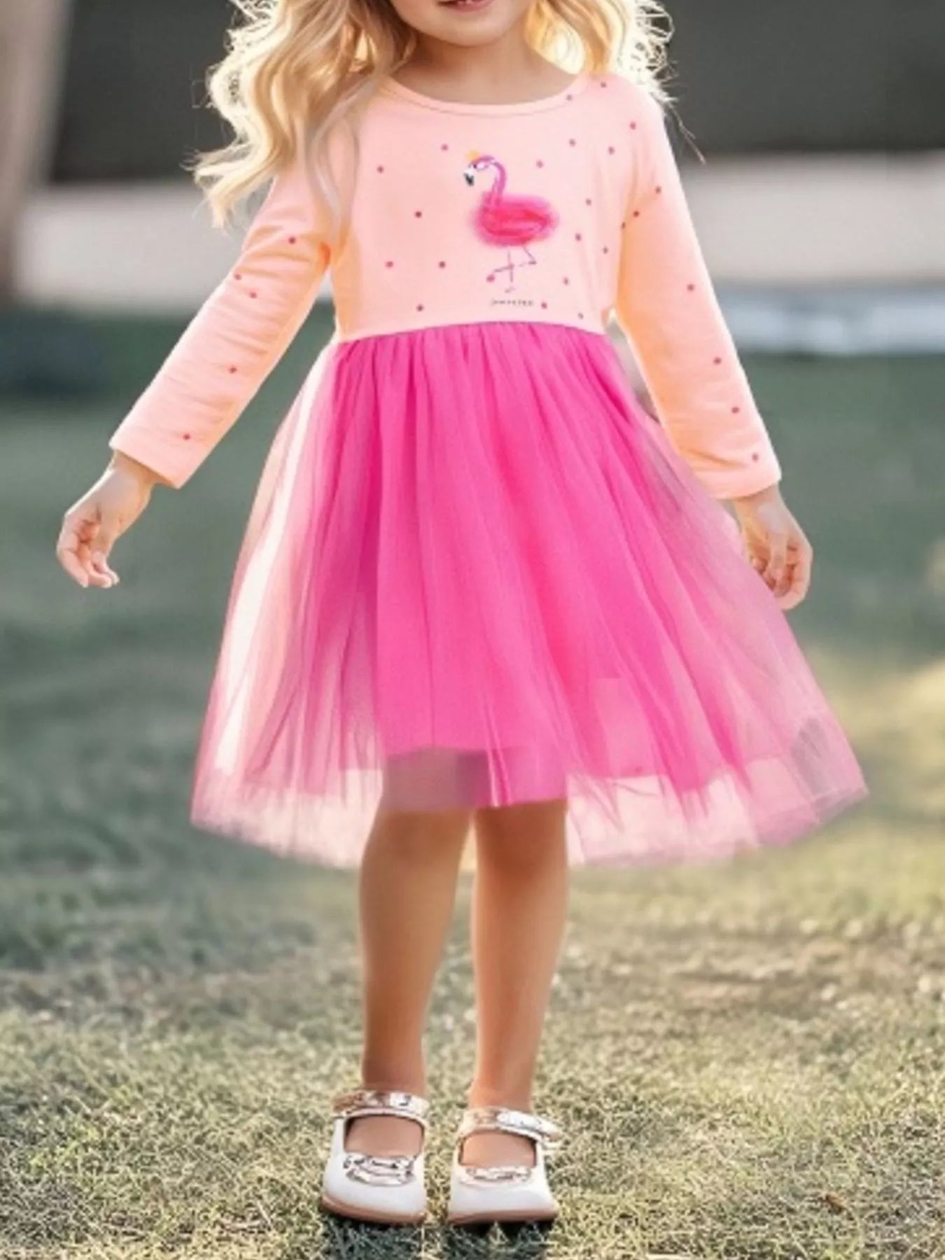 Children's Flamingo Tulle Dress - PBNJ FASHIONS