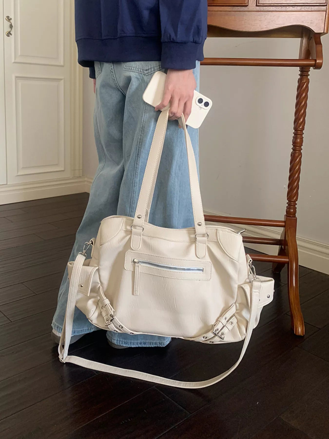 Rivet Decor Crossbody Bag - PBNJ FASHIONS