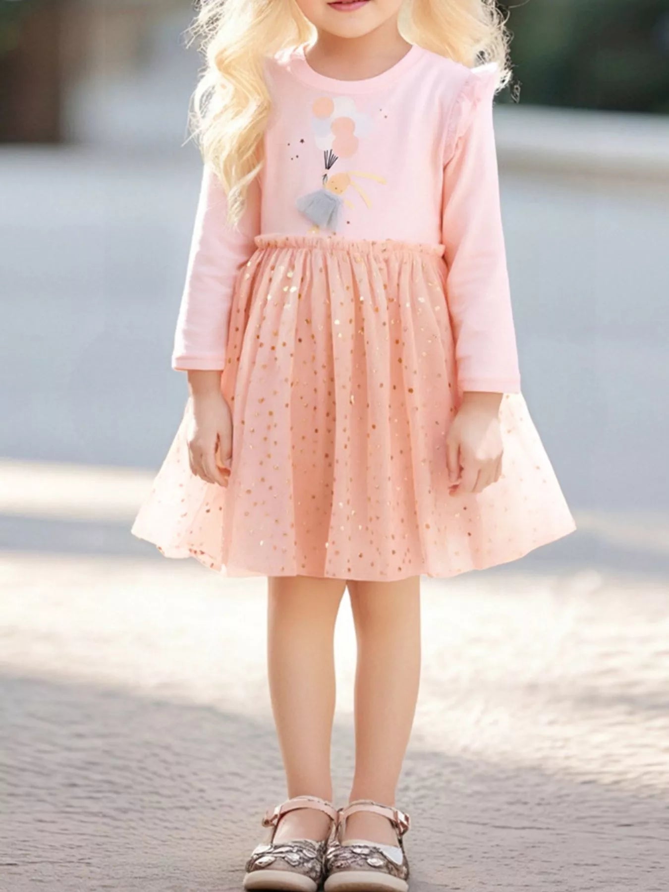 Children's Rabbit Long Sleeve Tulle Dress - PBNJ FASHIONS