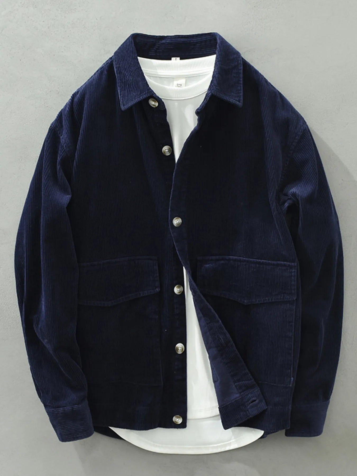 Men's Plus Size Corduroy Button - Down Shirt - PBNJ FASHIONS