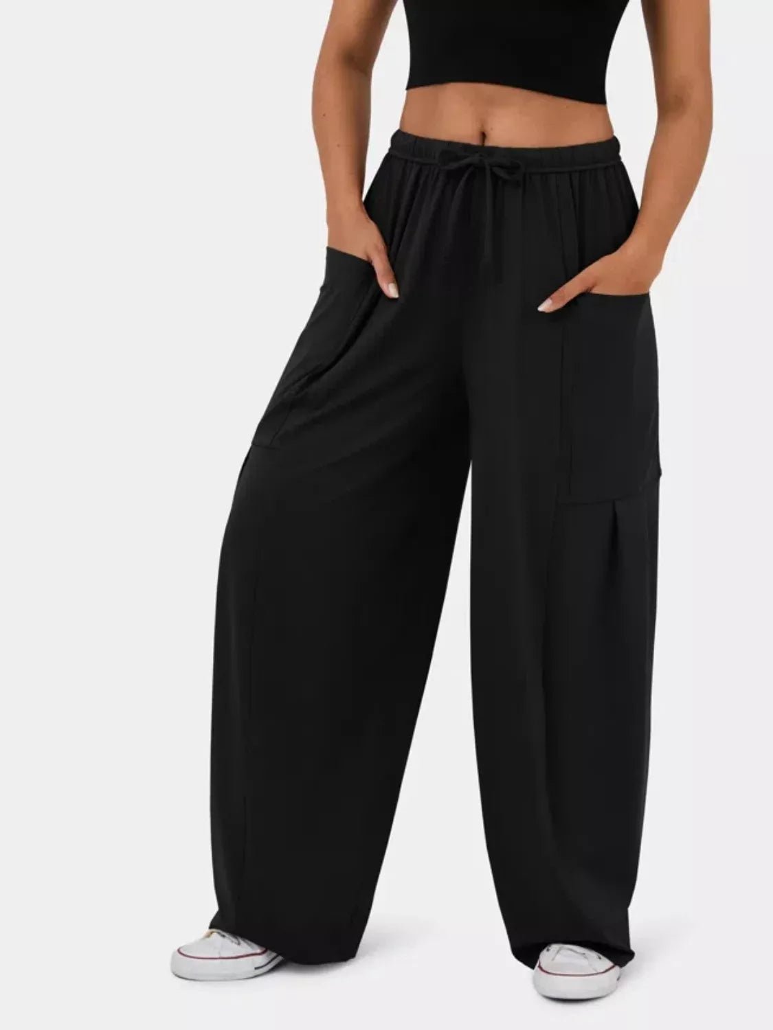 Relaxed Fit Drawstring Pants - PBNJ FASHIONS
