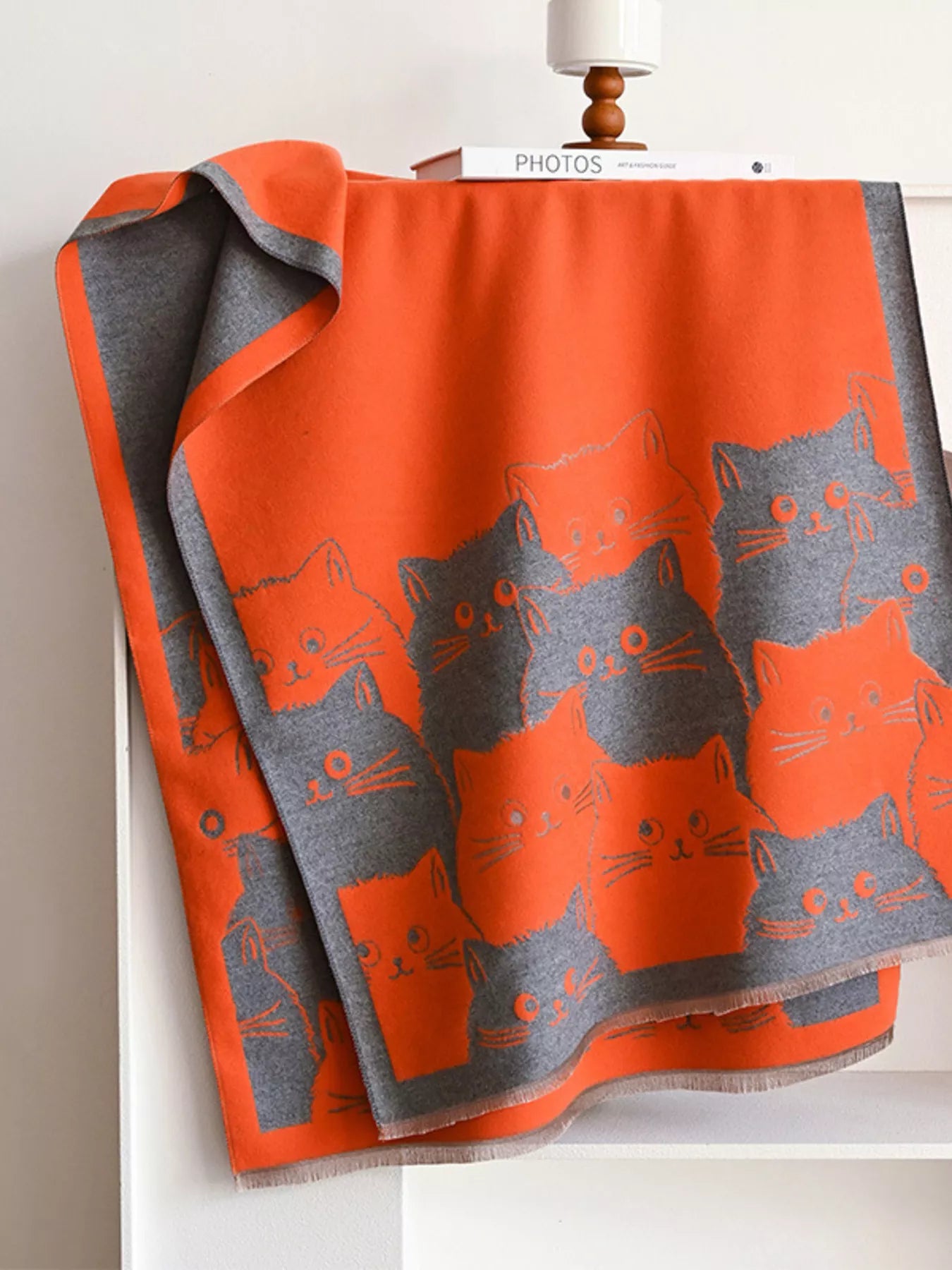 Cute Cat Pattern Knitted Scarf - PBNJ FASHIONS