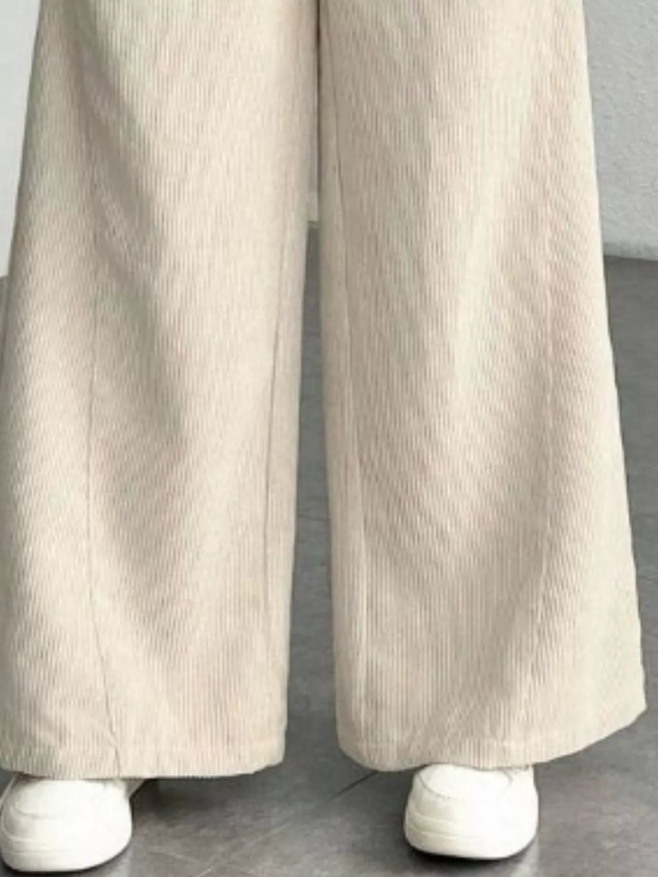 High Waist Corduroy Wide Leg Pants - PBNJ FASHIONS