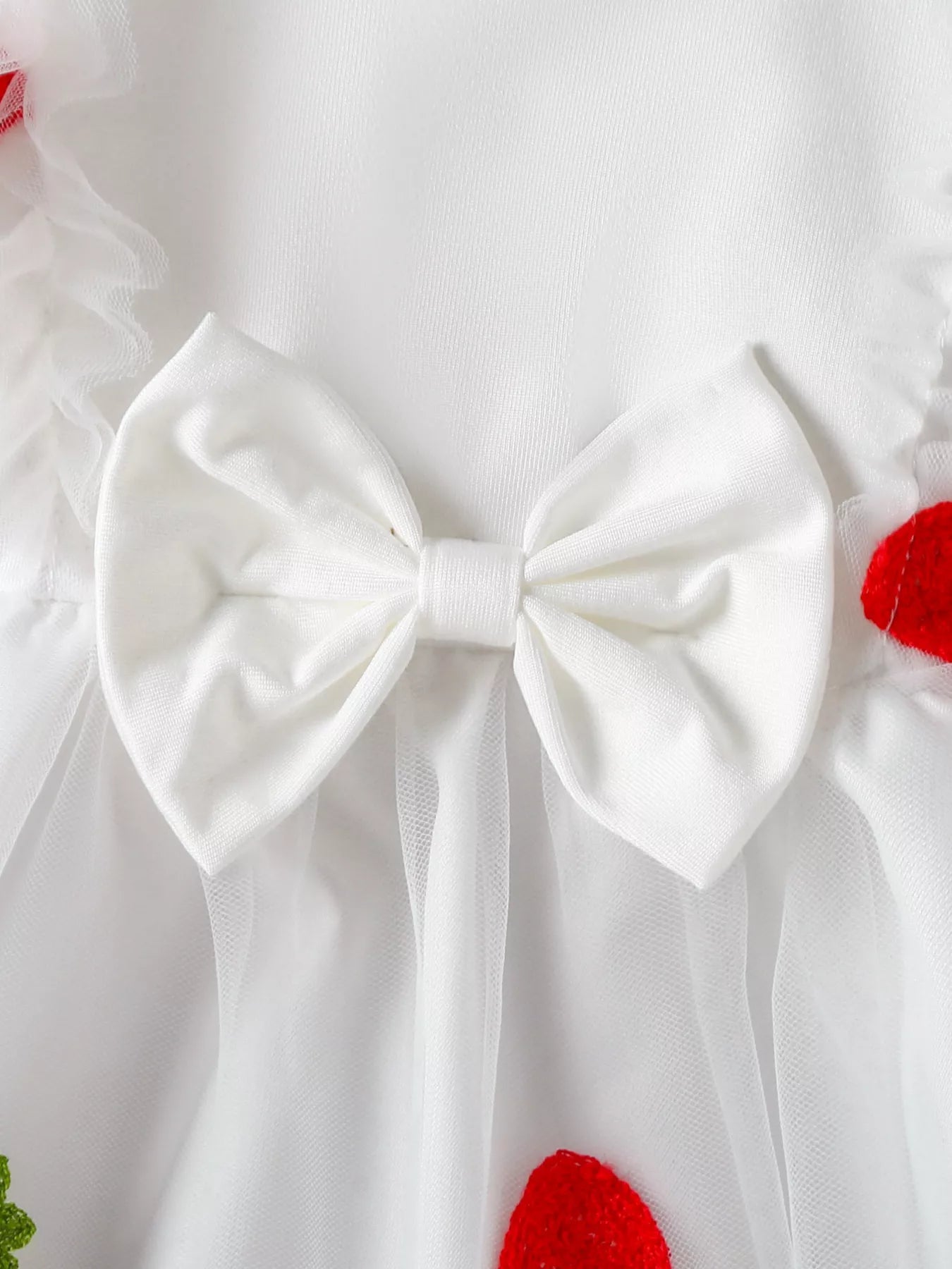 Children's Bow Decor Ruffle Trim Dress - PBNJ FASHIONS