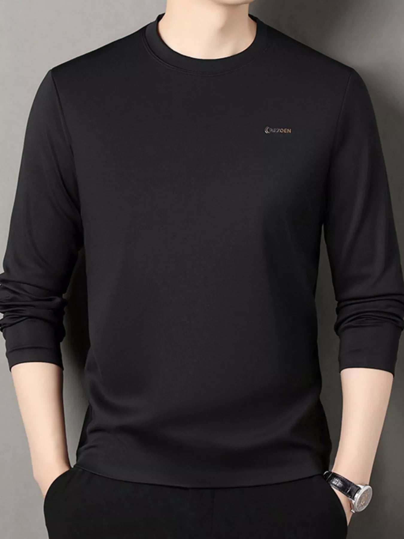 Men's Plus Size Casual Long Sleeve T-Shirt - PBNJ FASHIONS