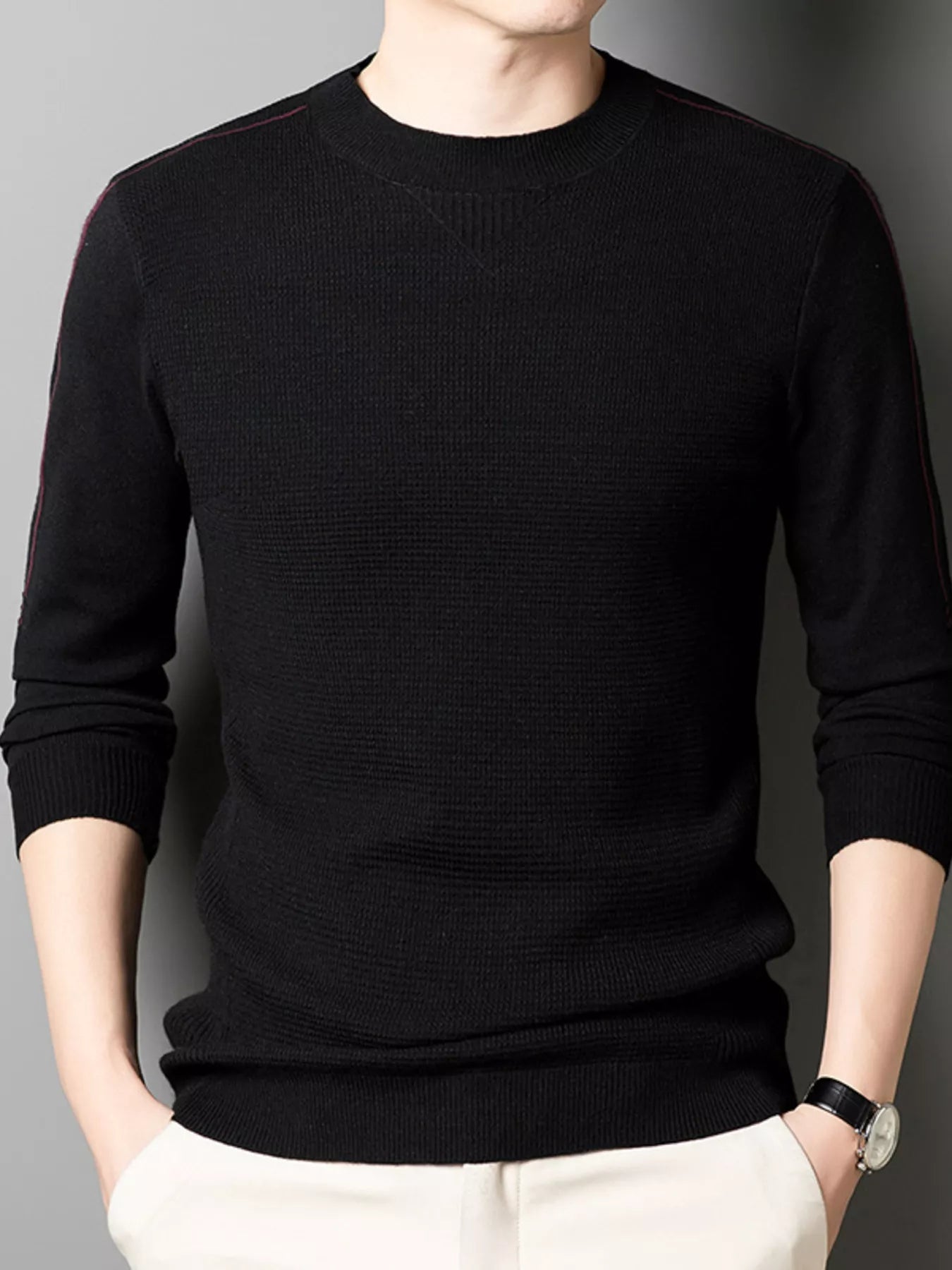 Men's Plus Size Textured Slim Fit Knit Top - PBNJ FASHIONS