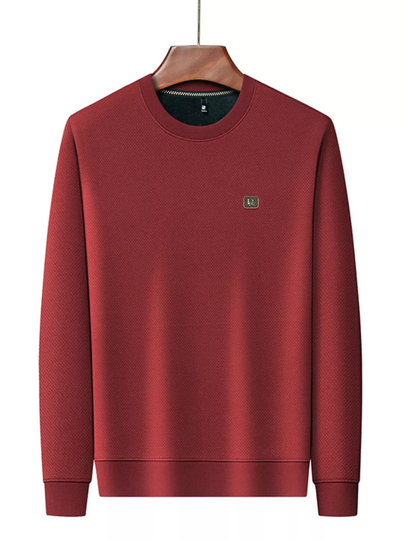 Men's Plus Size Long Sleeve Textured Casual T-Shirt - PBNJ FASHIONS