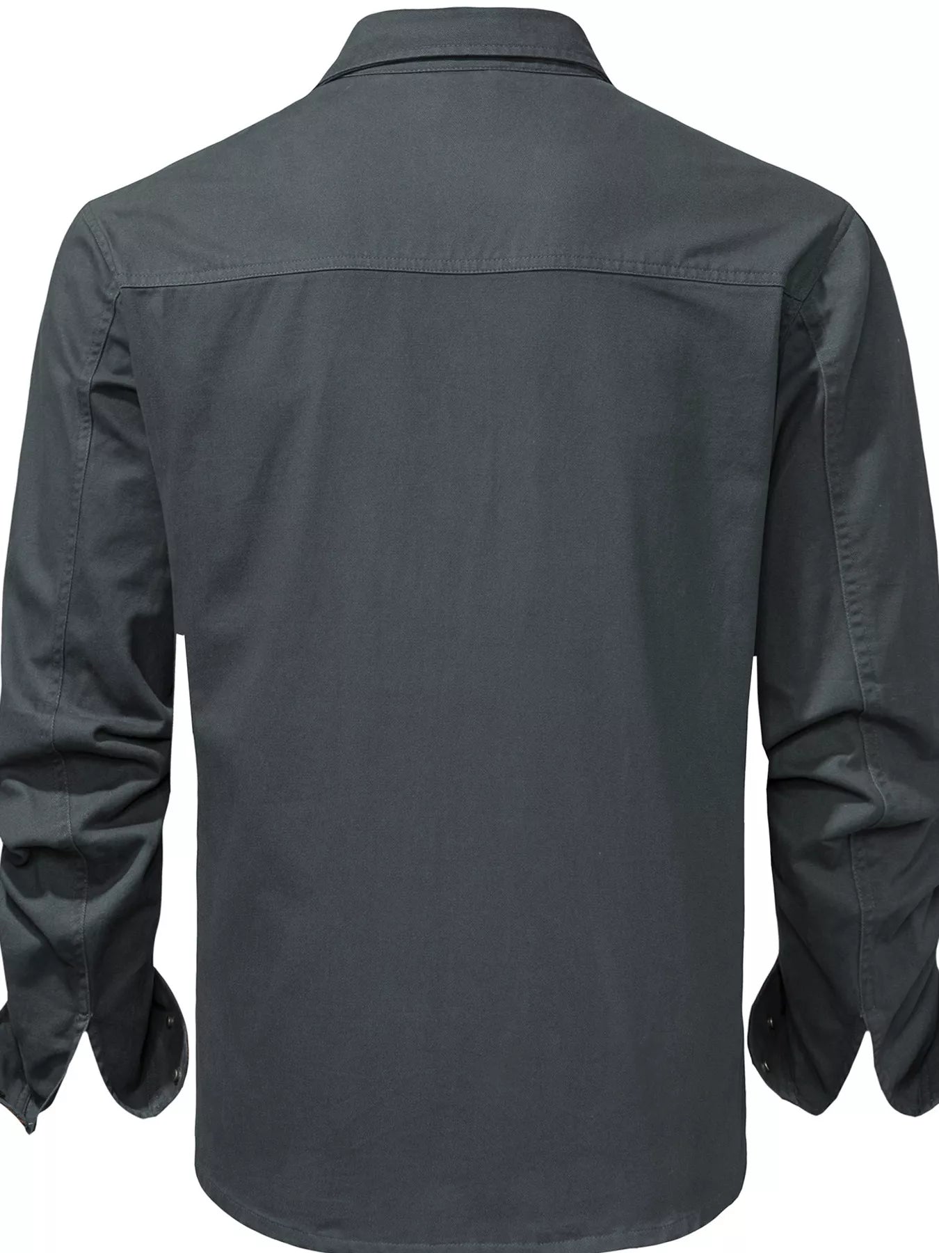 Men's Casual Long Sleeve Button - Down Shirt with Pockets - PBNJ FASHIONS