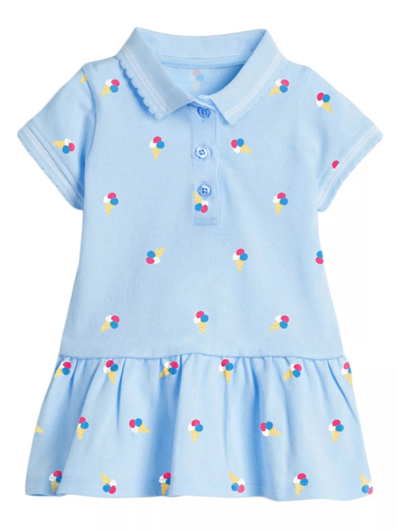Children's Button Detail Short Sleeve Dress - PBNJ FASHIONS