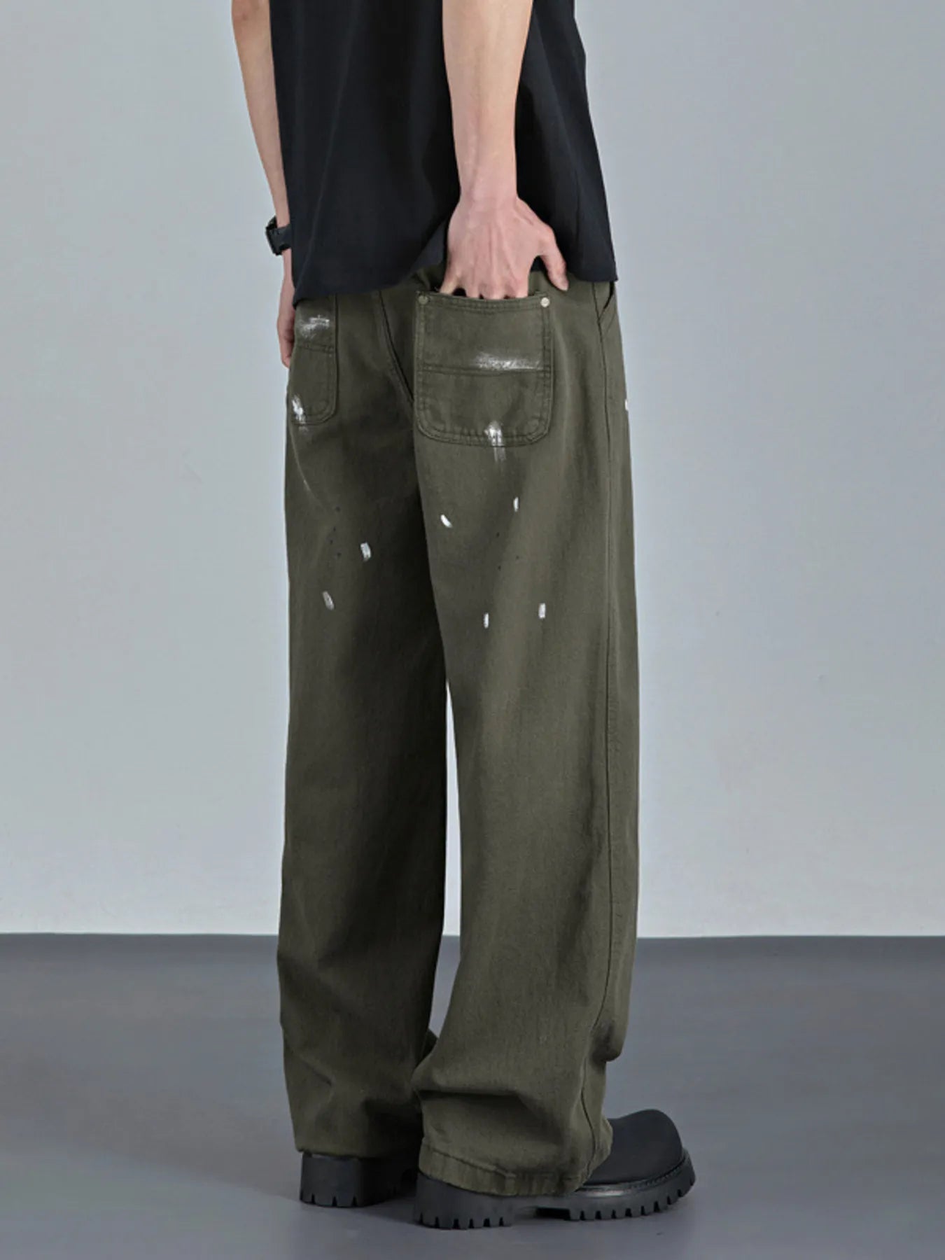 Men's Wide Leg Pants | Basic Style | 95%Polyester 5%Spandex | Machine Washable - PBNJ FASHIONS