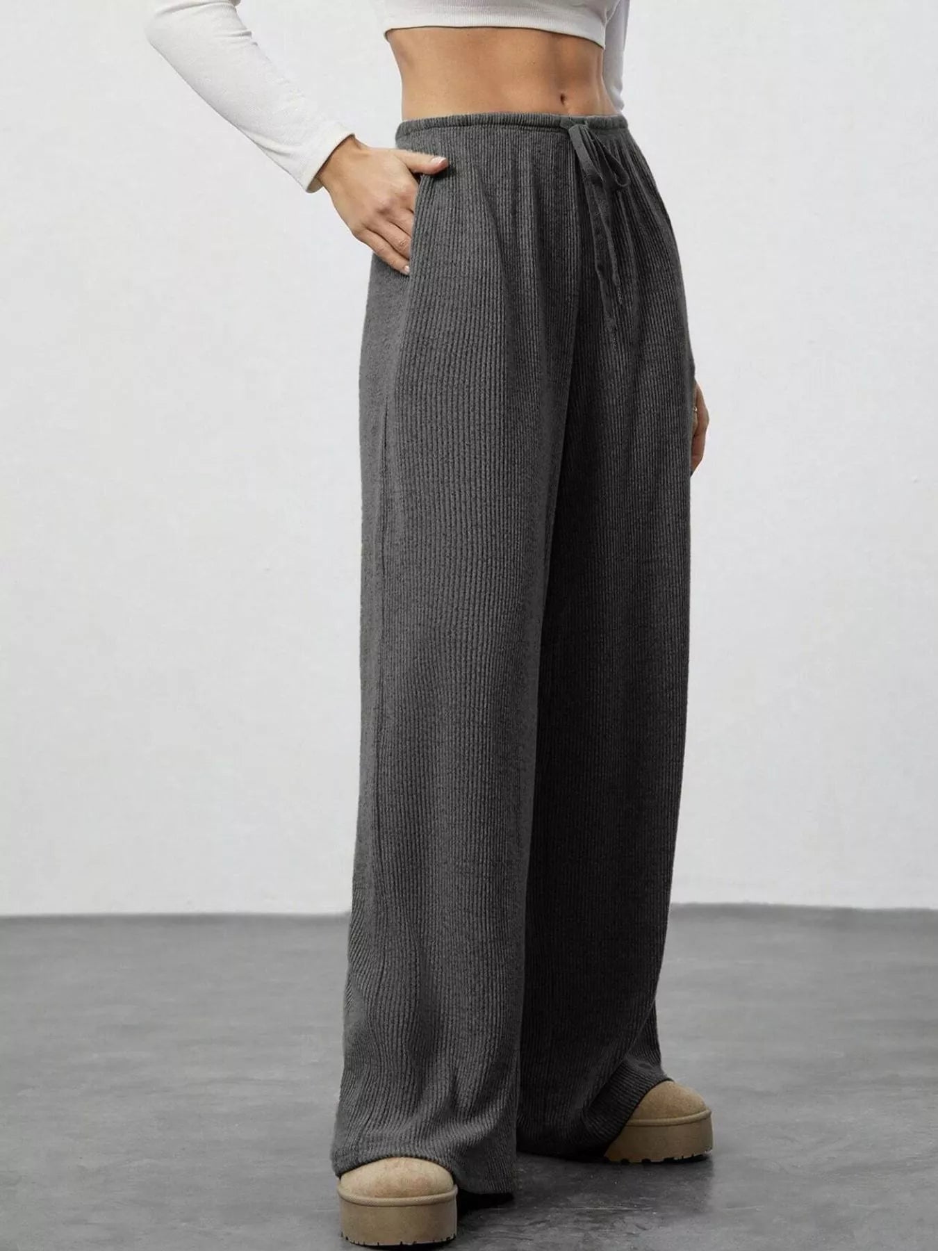 Relaxed Fit Drawstring Pants - PBNJ FASHIONS