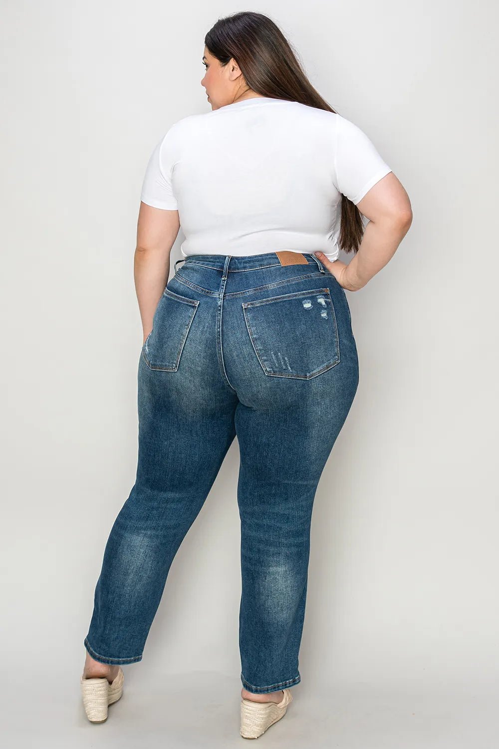 Judy Blue Full Size Tummy Control High Waist Slim Jeans - PBNJ FASHIONS