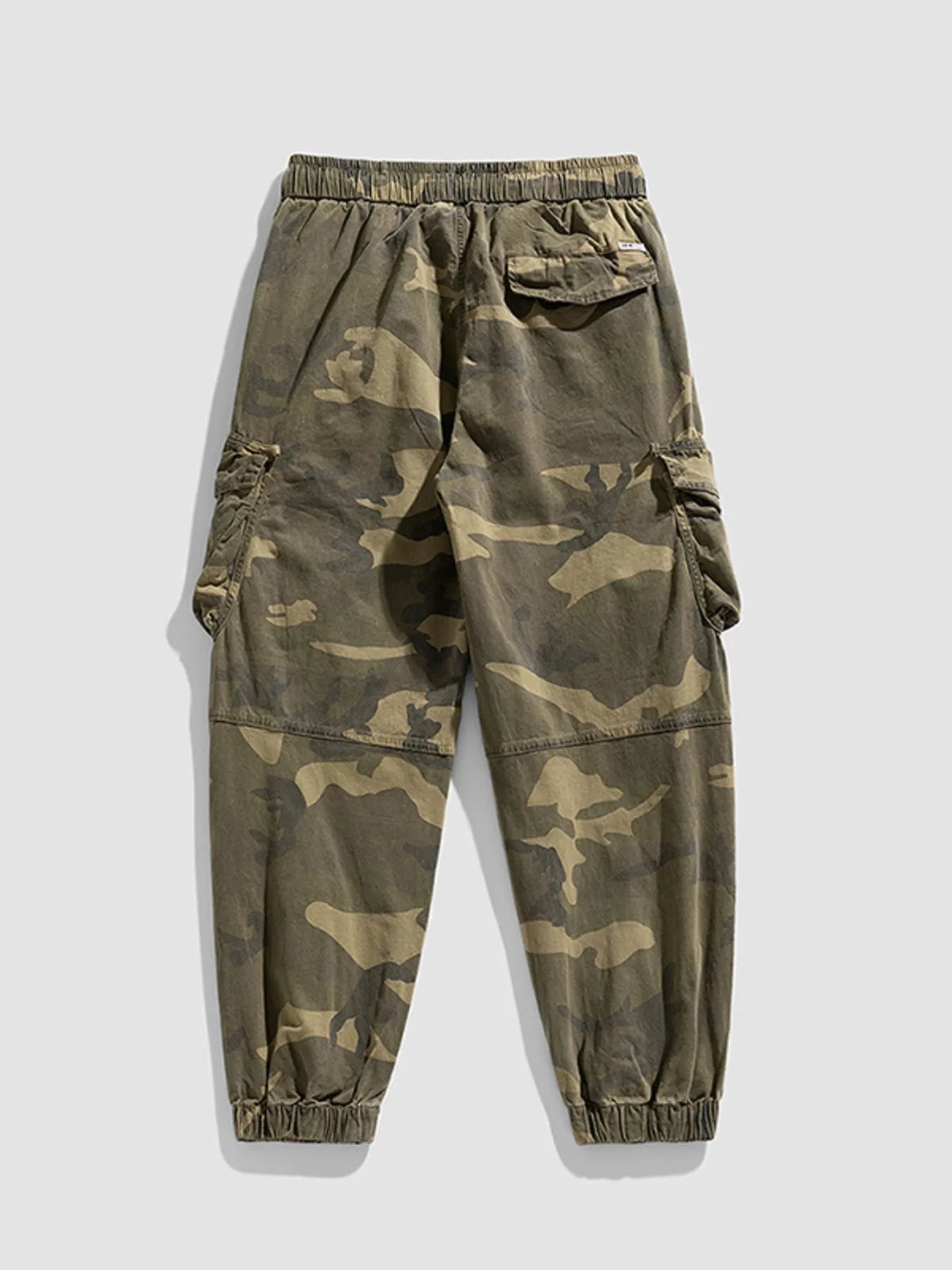 Men's Plus Size Camouflage Cargo Pants with Drawstring - PBNJ FASHIONS