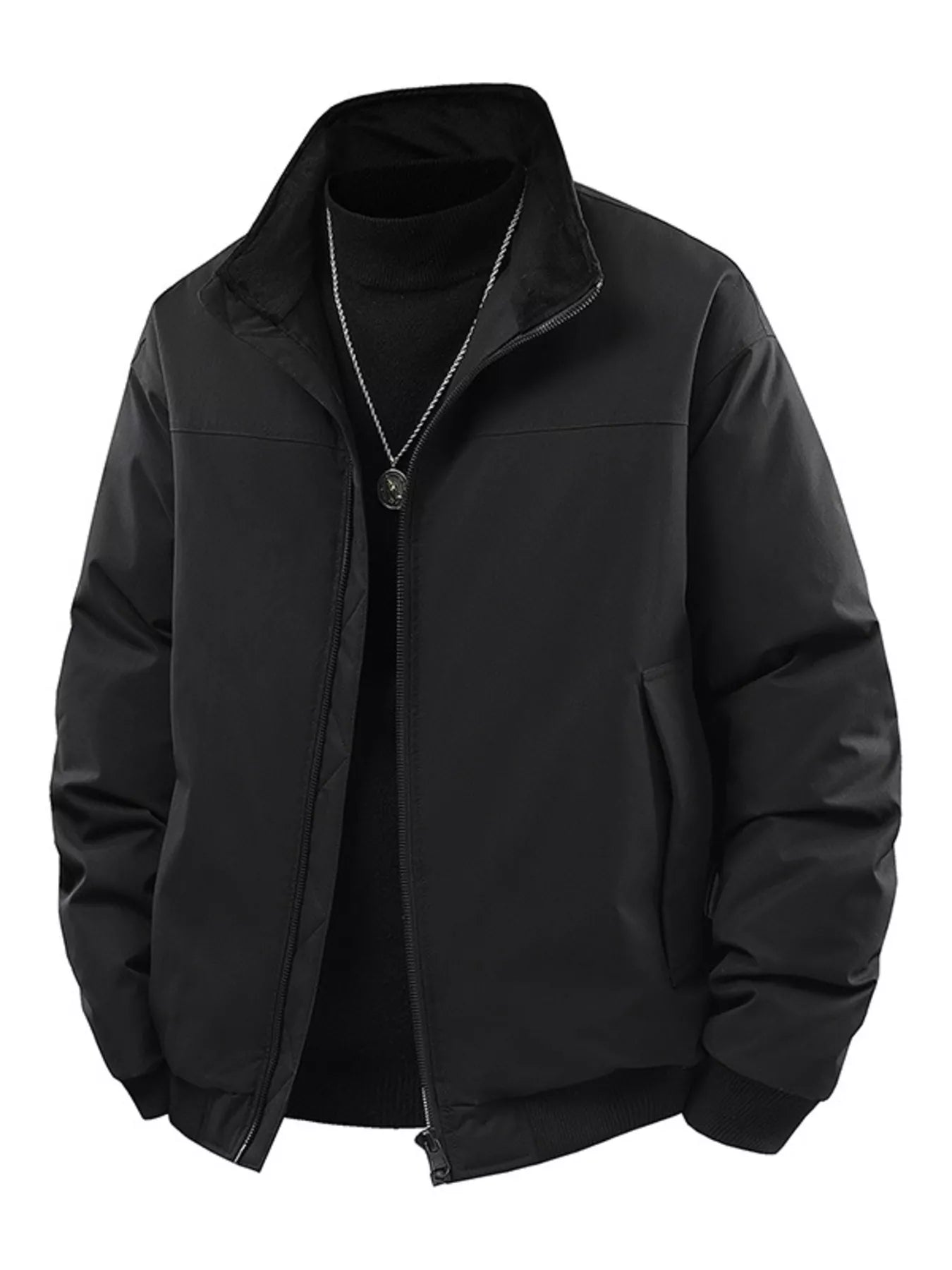 Men's Casual Stand Collar Lightweight Bomber Jacket - PBNJ FASHIONS