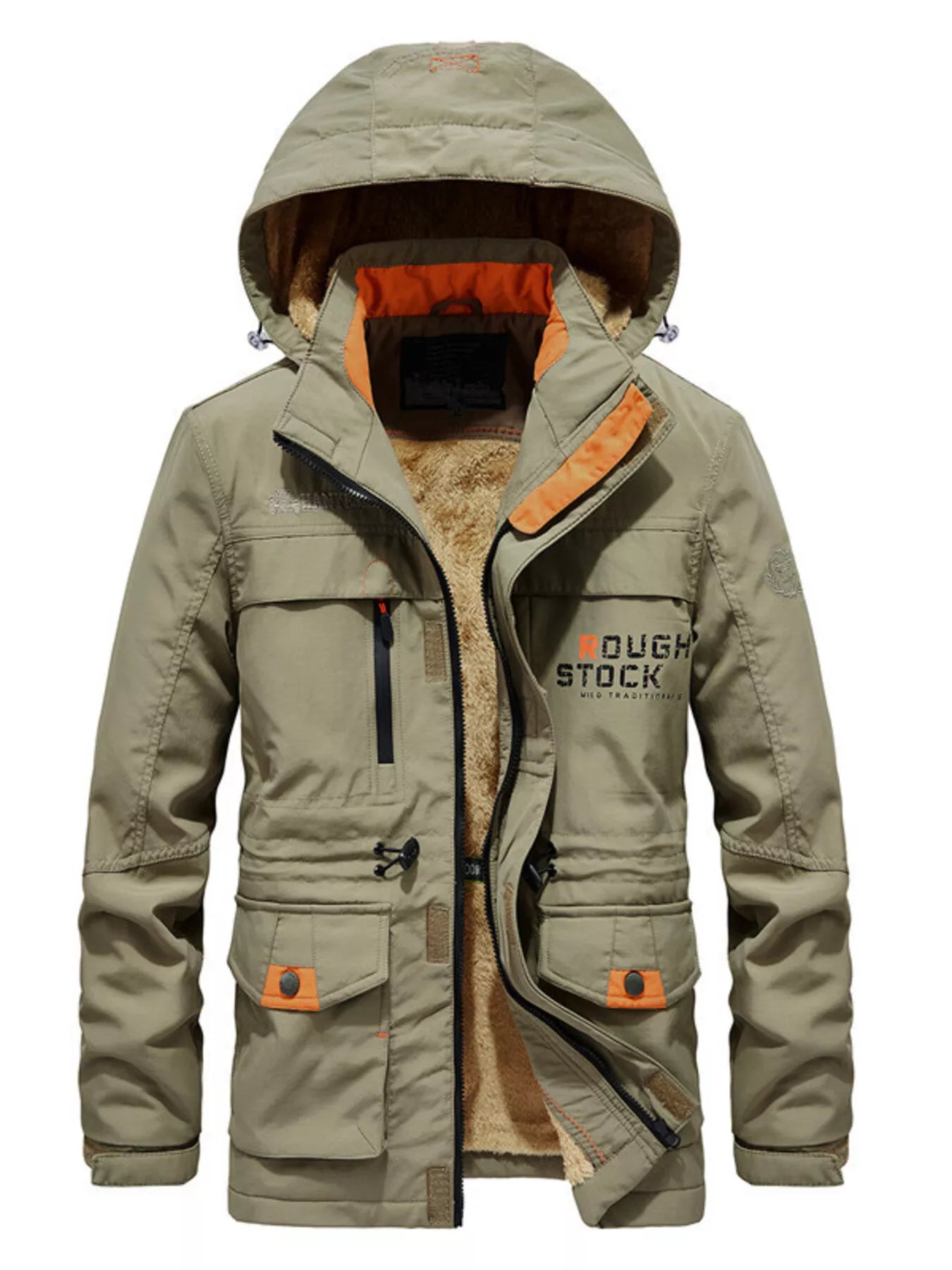 Men's Plus Size Zip Up Warm Hooded Parka Jacket - PBNJ FASHIONS