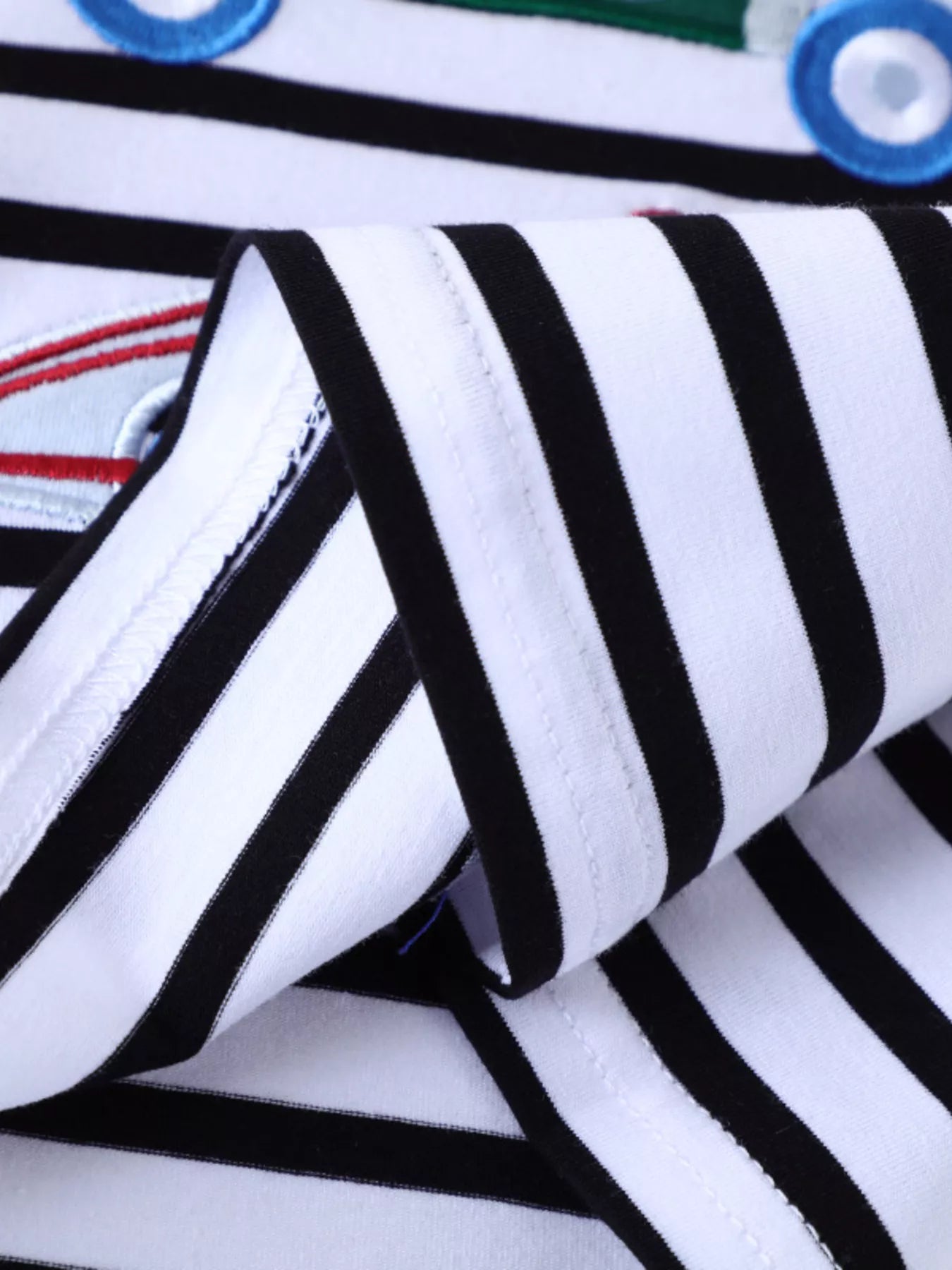 Children's Racing Car Embroidered Striped Long Sleeve T-Shirt - PBNJ FASHIONS