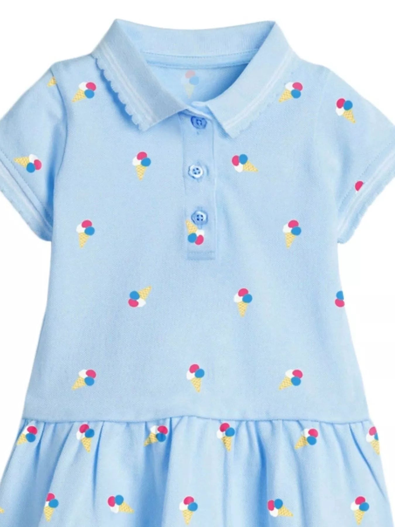 Children's Button Detail Short Sleeve Dress - PBNJ FASHIONS