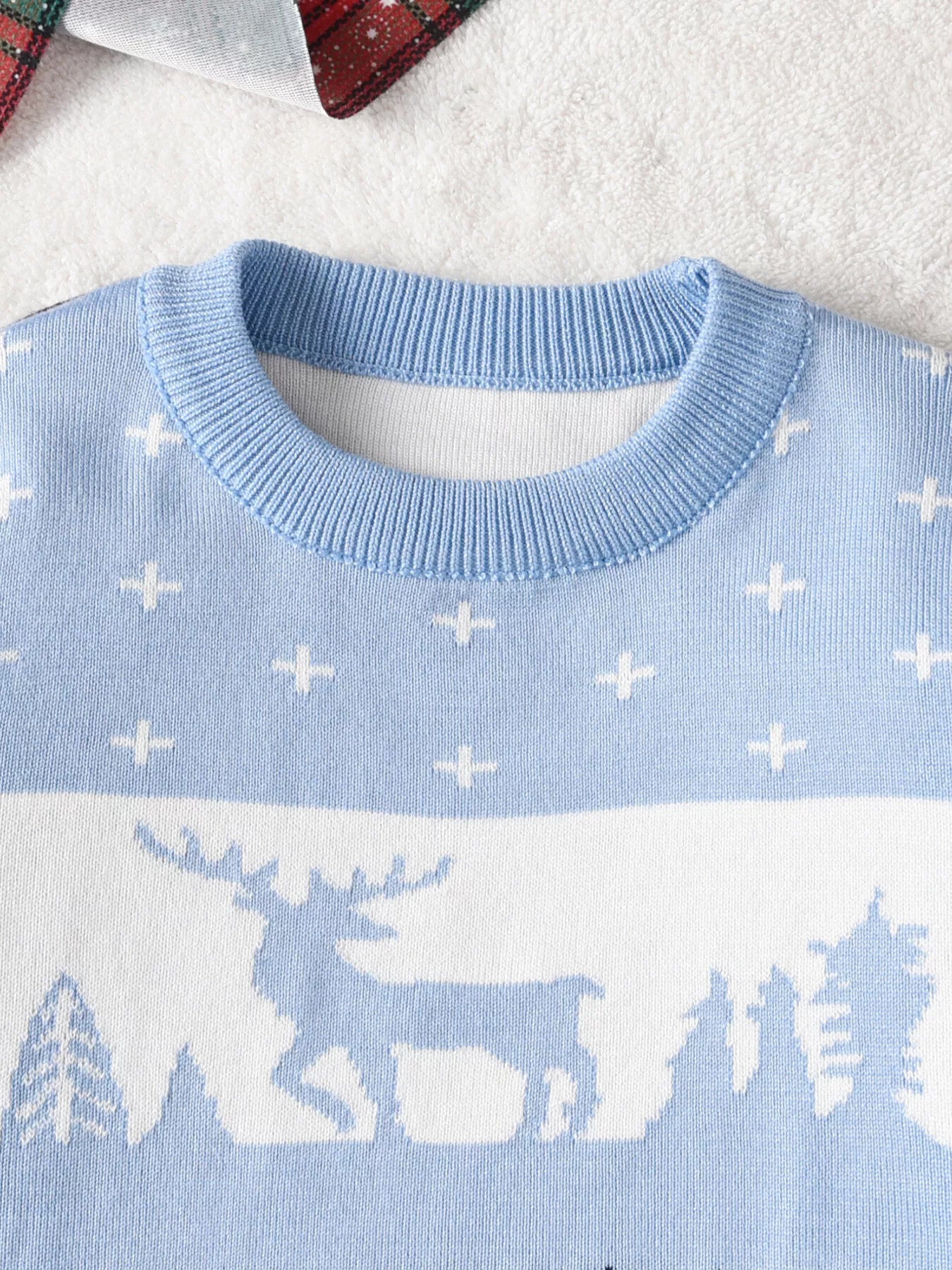 Children's Christmas Reindeer Pattern Knit Sweater - PBNJ FASHIONS