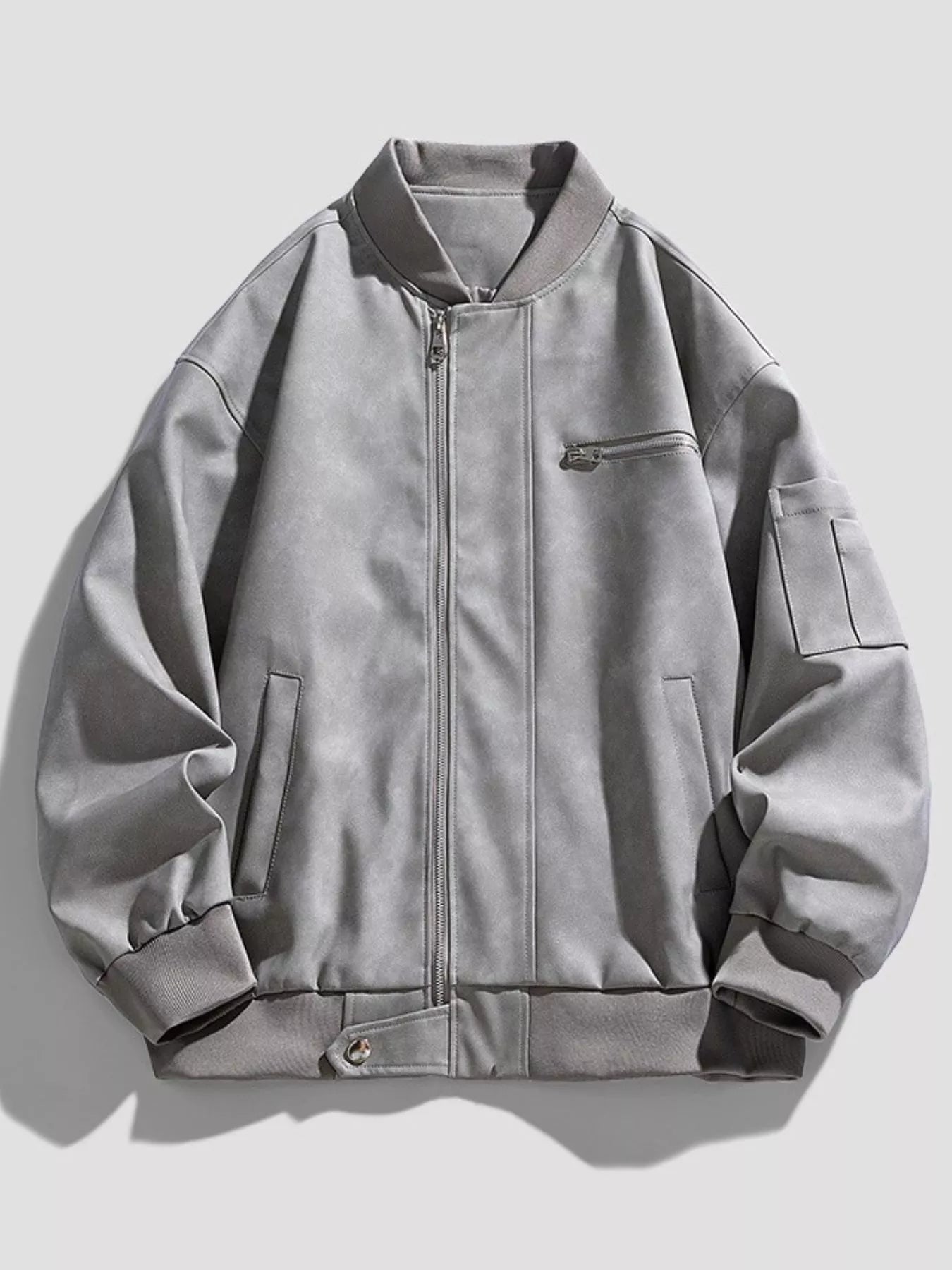 Men's Plus Size Zip Up Bomber Jacket - PBNJ FASHIONS