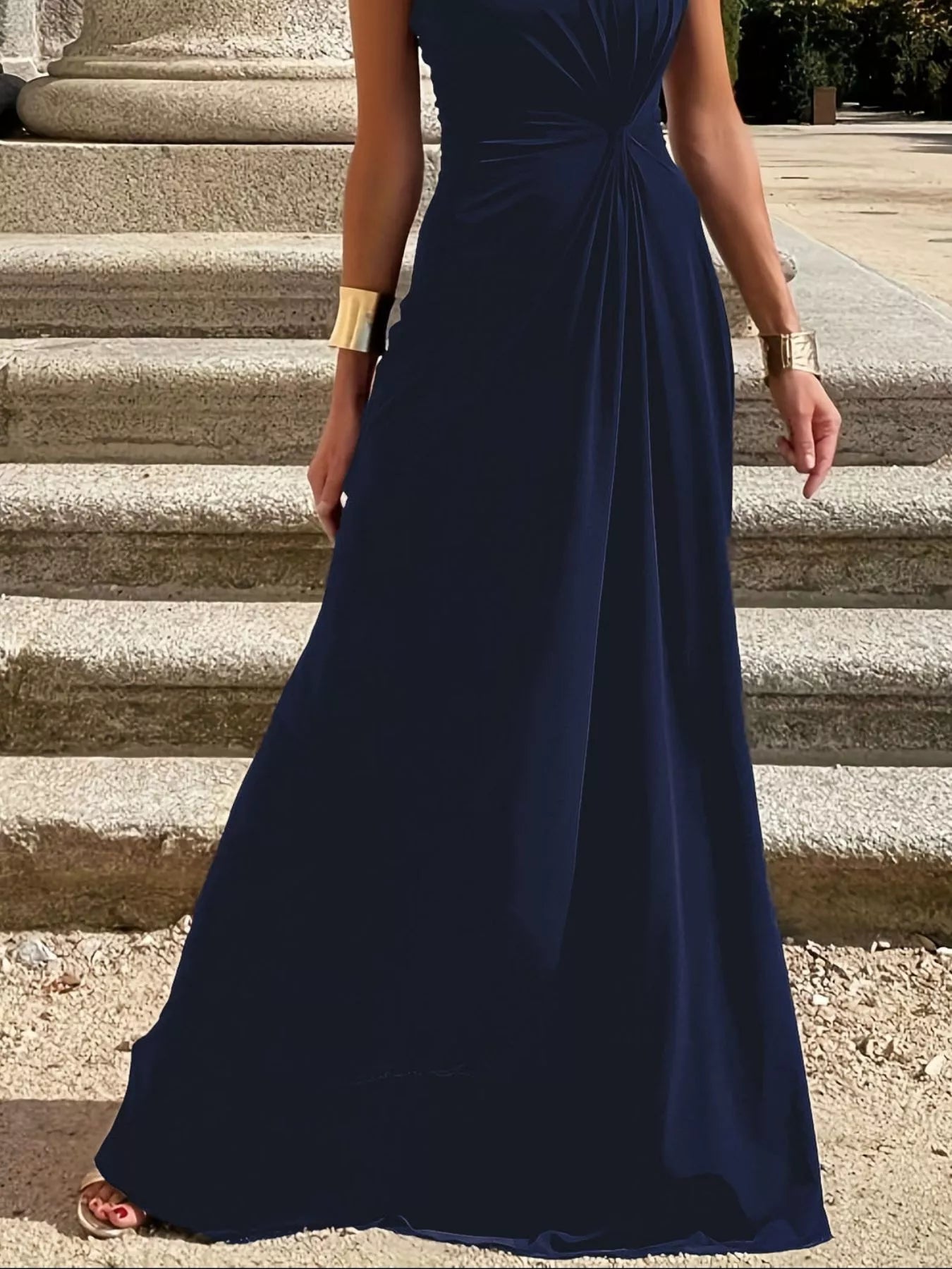 Twisted Round Neck Sleeveless Maxi Dress - PBNJ FASHIONS