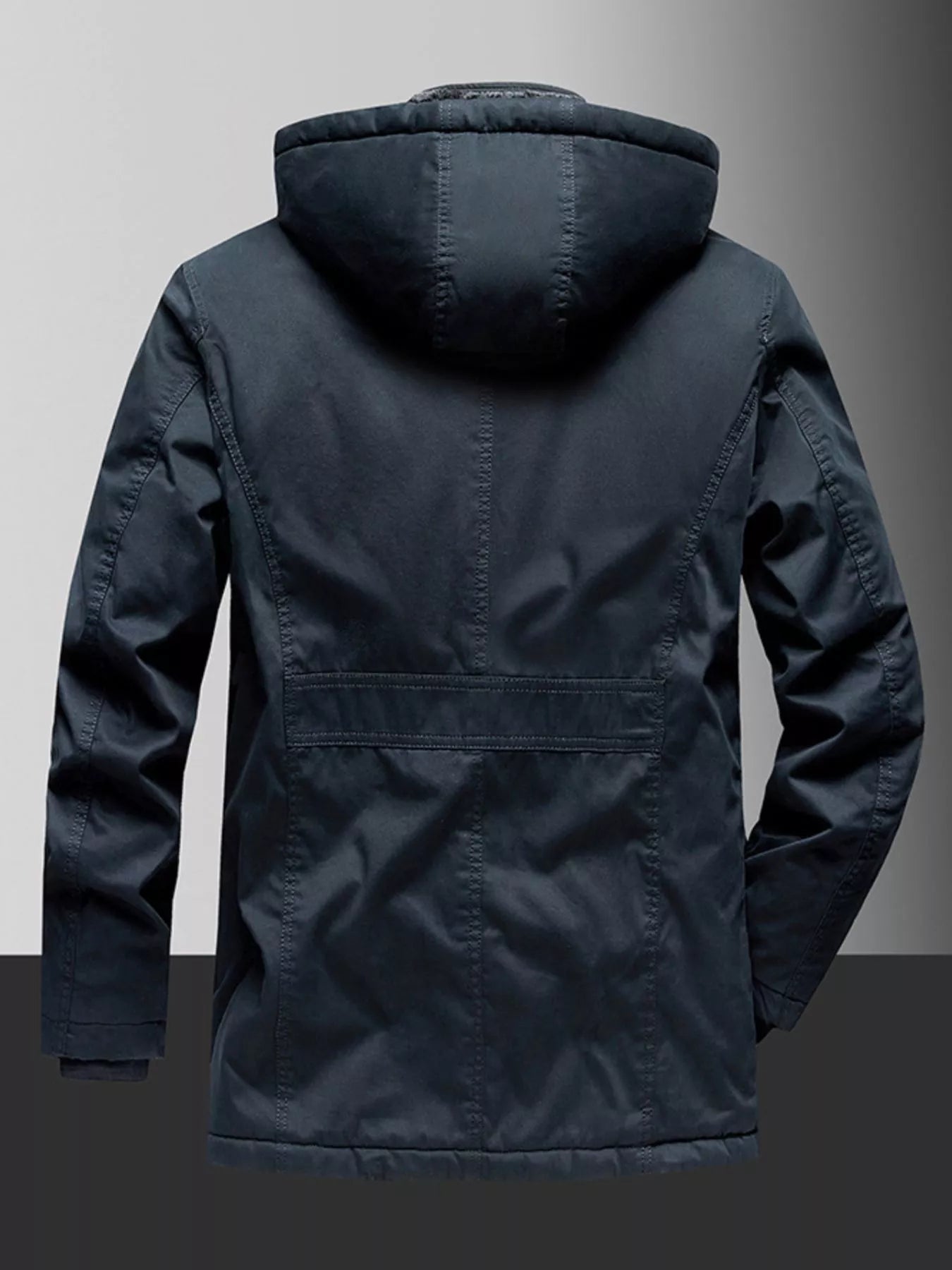 Men's Plus Size Fleece Lined Hooded Winter Coat - PBNJ FASHIONS