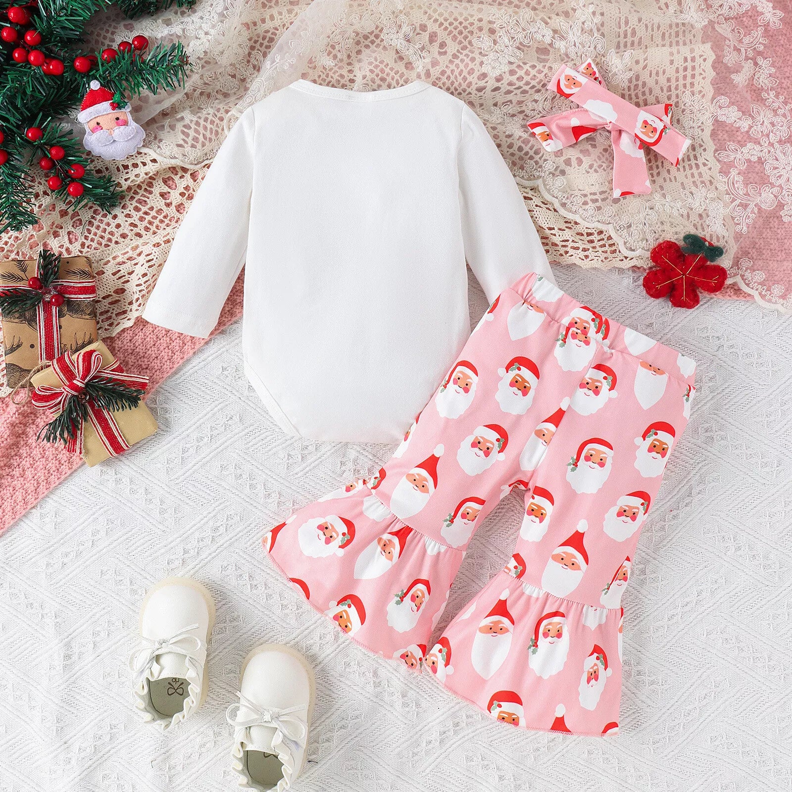 Children's Christmas Print 3 Piece Outfit Set - PBNJ FASHIONS