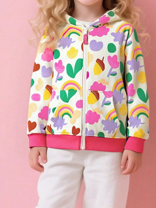 Children's Contrast Zip - Up Hoodie - PBNJ FASHIONS