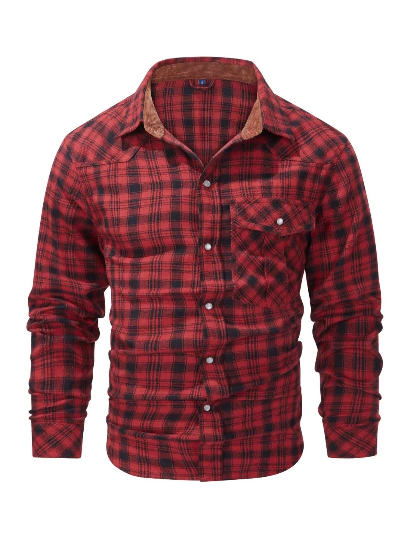 Men's Vintage Plaid Button Up Shirt - PBNJ FASHIONS