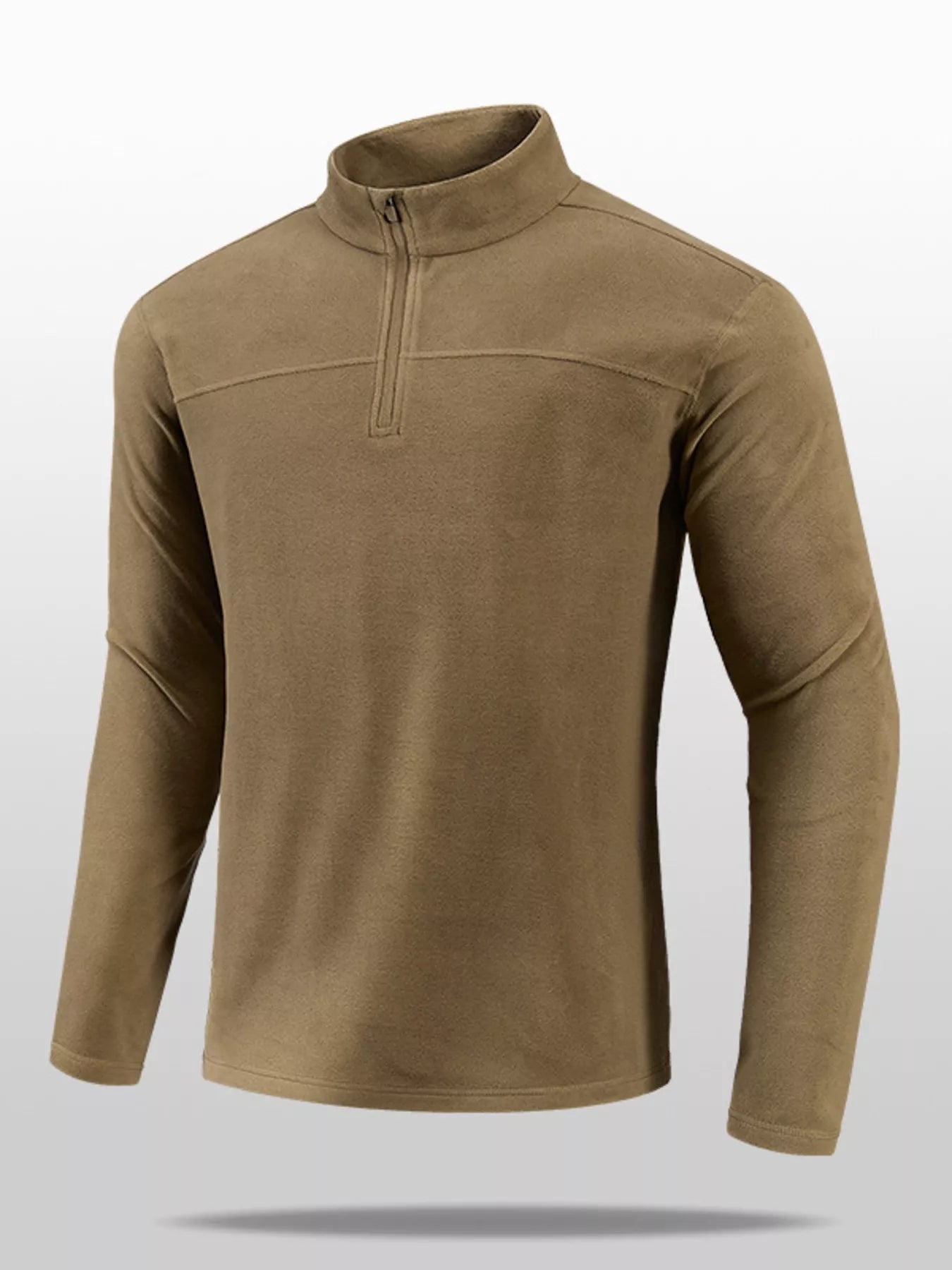 Men's Plus Size Quarter Zip Long Sleeve Sweatshirt - PBNJ FASHIONS