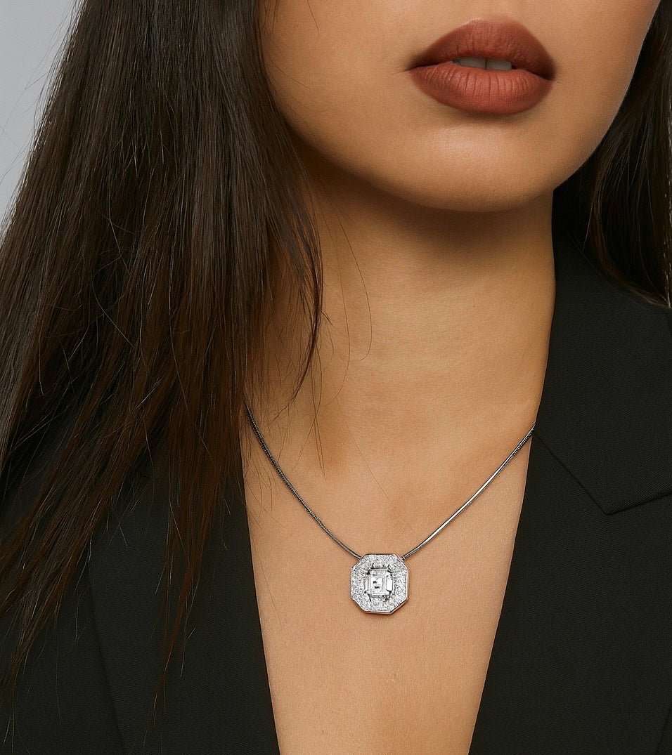 PT228W B.Tiff Hexagon Pendant - PBNJ FASHIONS