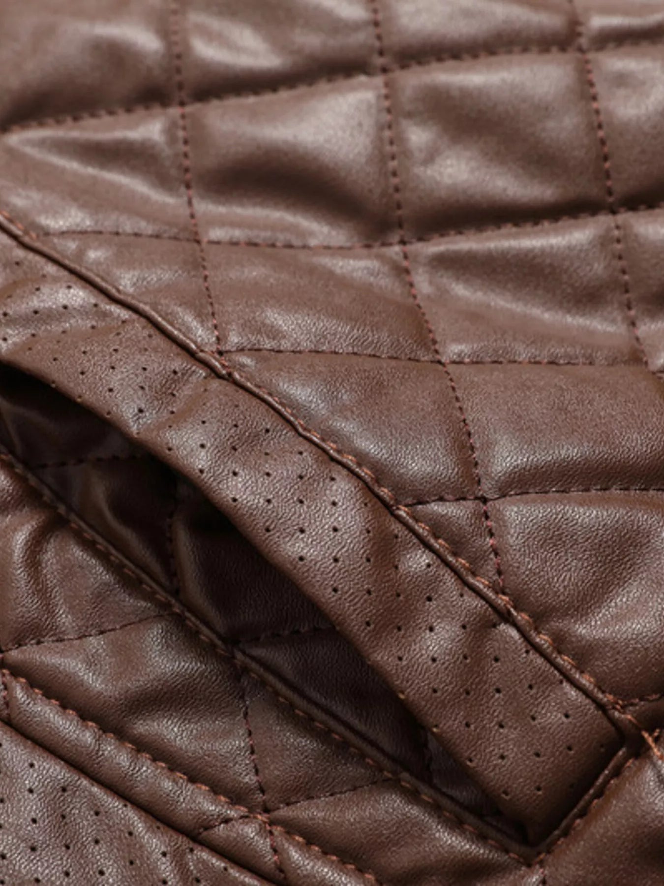 Men's Plus Size Quilted Faux Leather Bomber Jacket - PBNJ FASHIONS