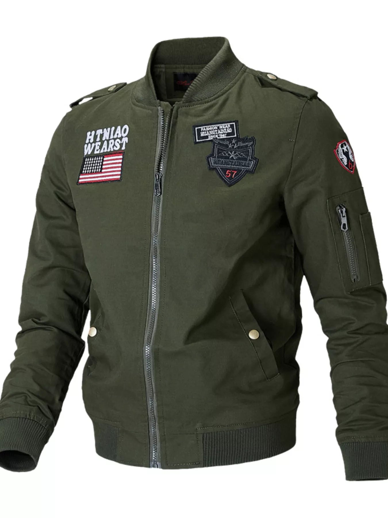 Men's Plus Size Zip Up Long Sleeve Jacket - PBNJ FASHIONS