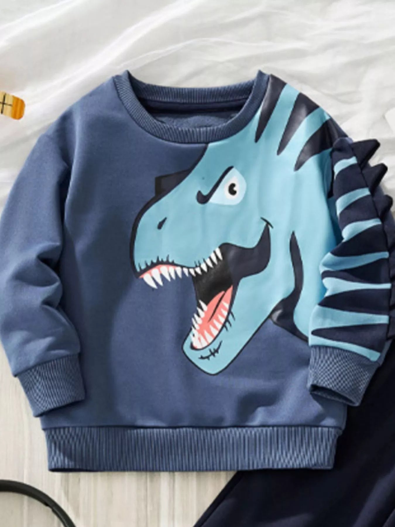 Children's Dinosaur Print Long Sleeve Sweatshirt & Pants Set - PBNJ FASHIONS