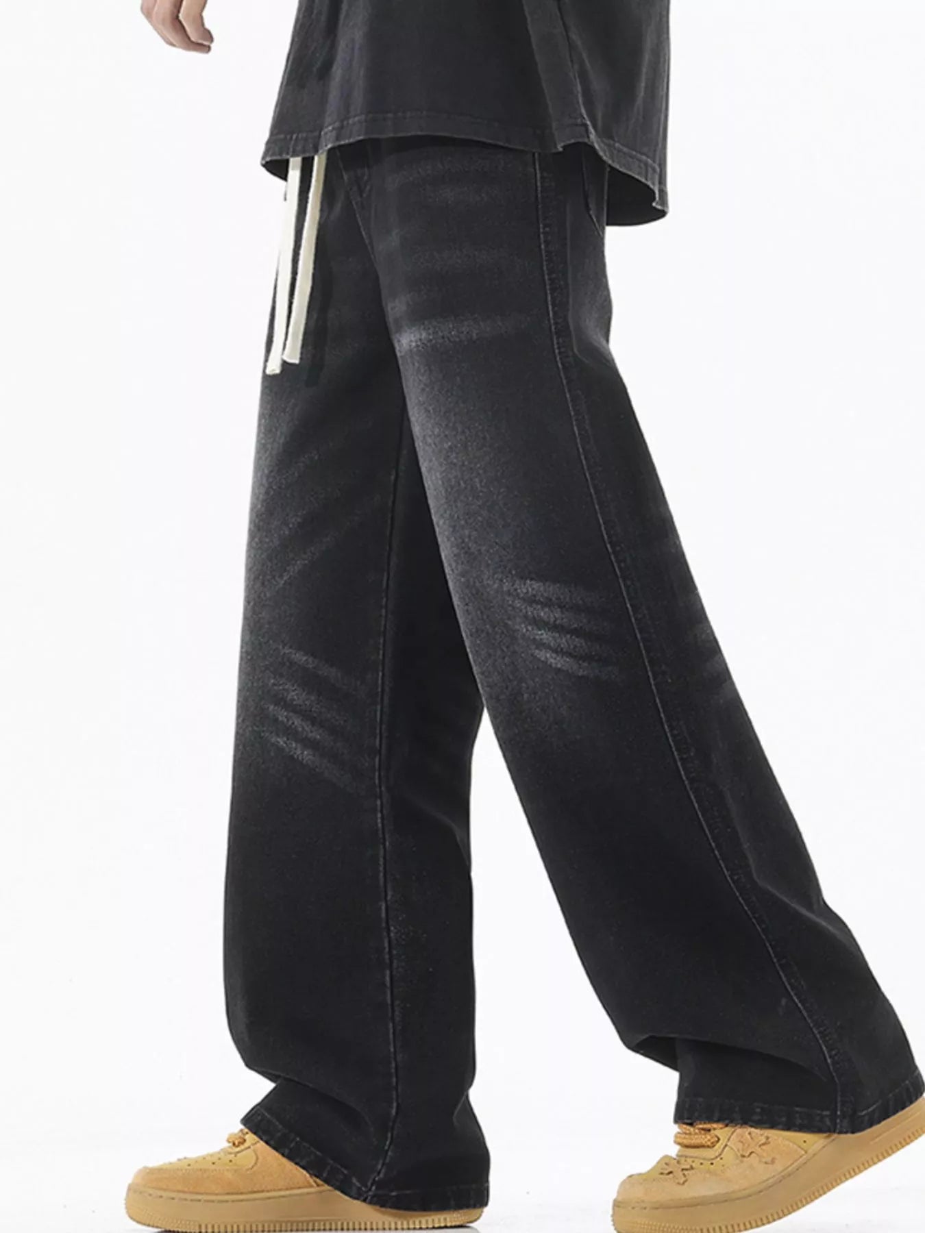 Men's Full Size Wash Wide Leg Jeans Plus Size - PBNJ FASHIONS