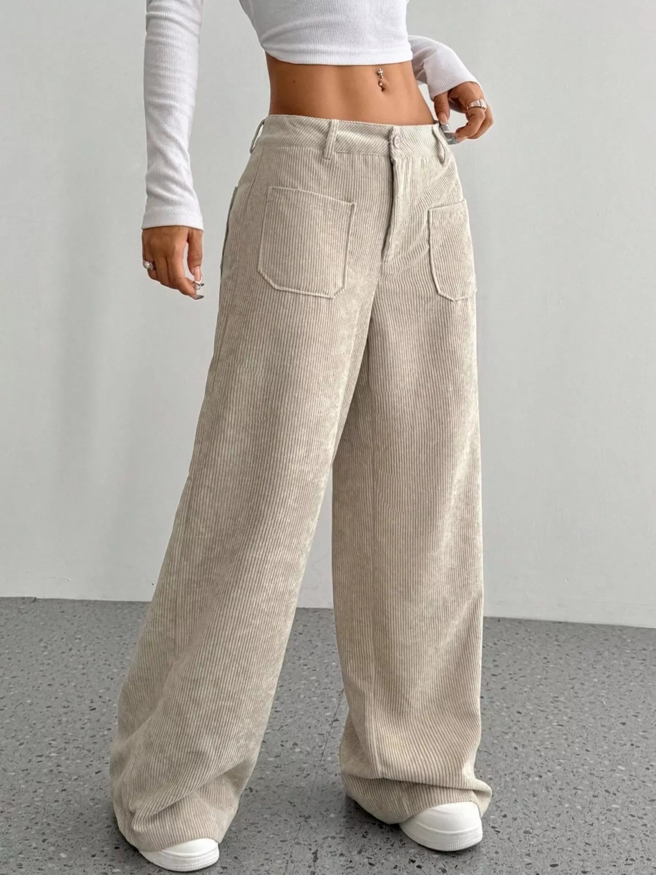Corduroy Wide Leg Pants - PBNJ FASHIONS