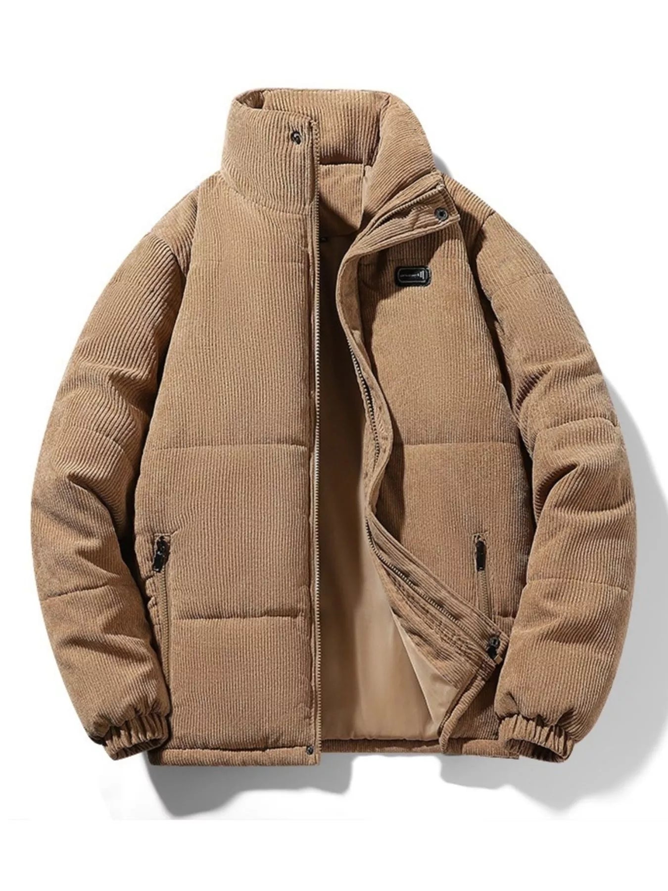 Men's Plus Size Corduroy Padded Winter Coat - PBNJ FASHIONS