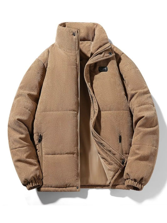 Men's Plus Size Corduroy Padded Winter Coat - PBNJ FASHIONS