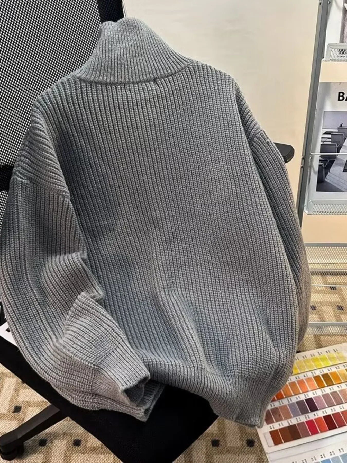 Men's Half - Zip Long Sleeve Sweater - PBNJ FASHIONS