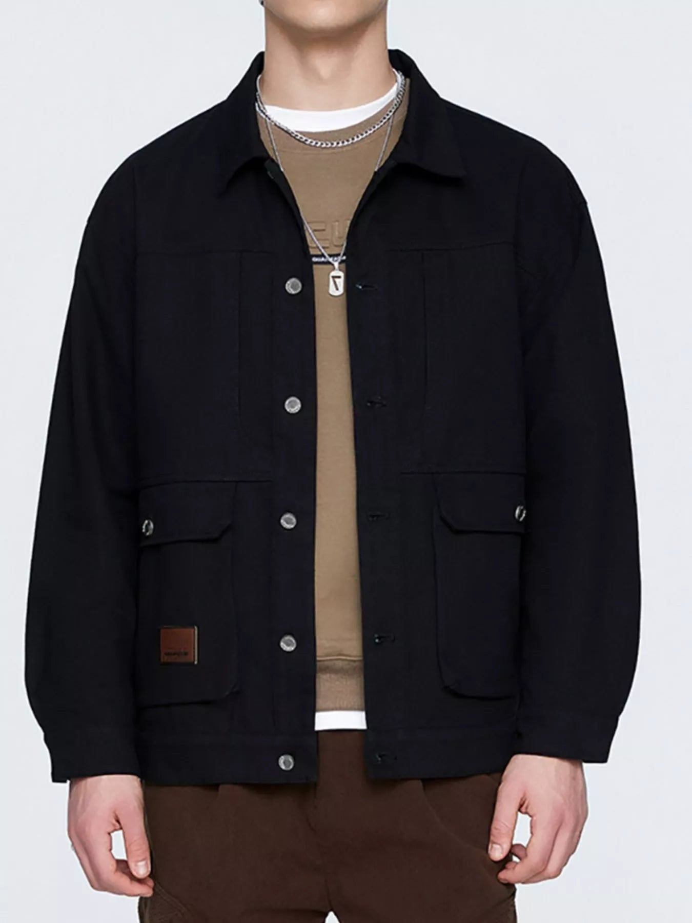 Men's Plus Size Button Up Long Sleeve Jacket - PBNJ FASHIONS
