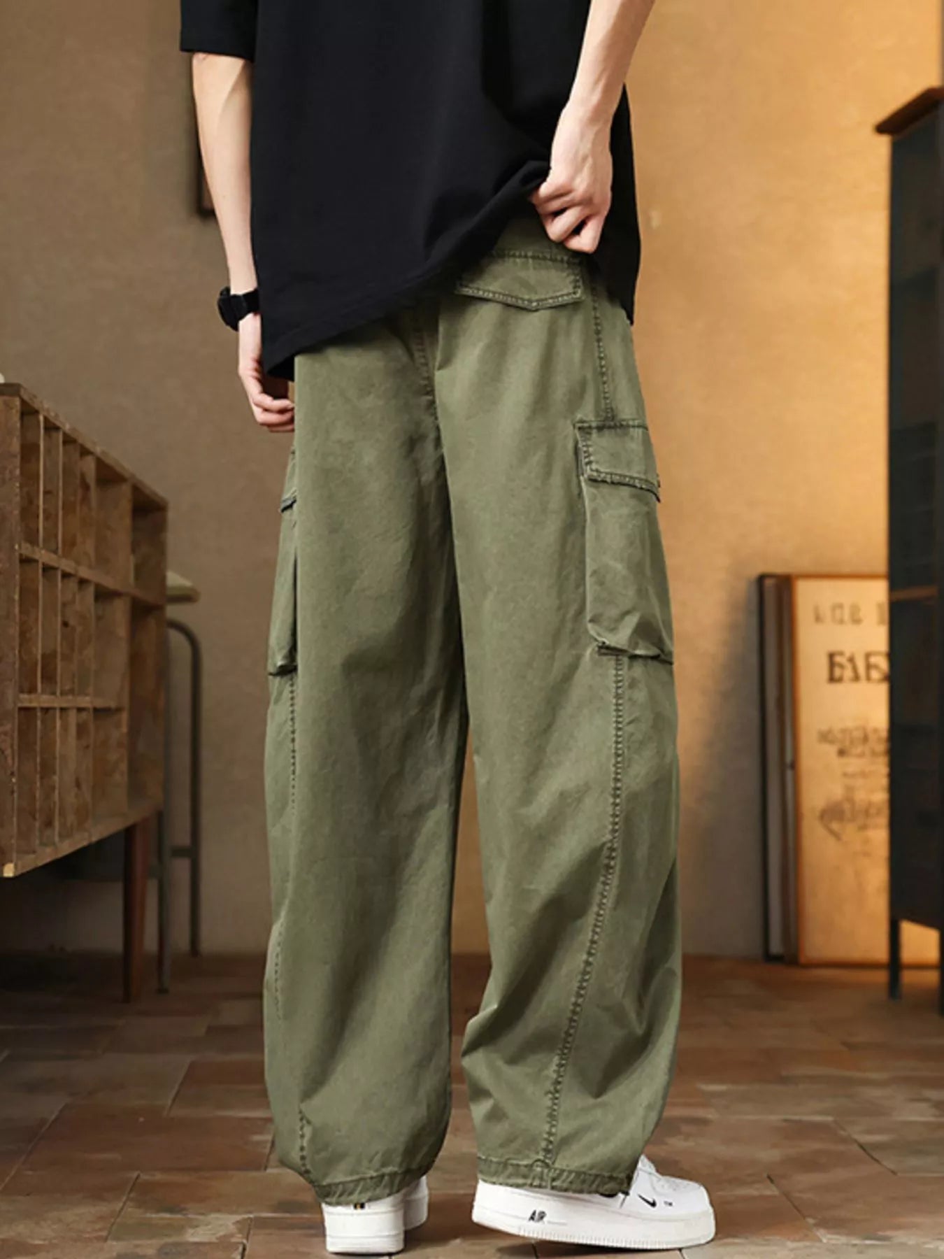 Men's Plus Size Casual Loose Fit Cargo Pants - PBNJ FASHIONS