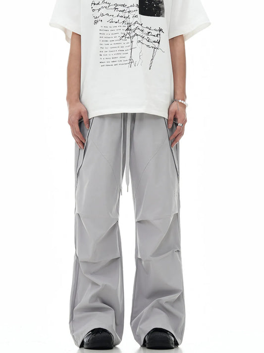 Men's Loose Fit Cargo Pants with Drawstring - Basic Style, Polyester Spandex Blend - Machine Washable - PBNJ FASHIONS