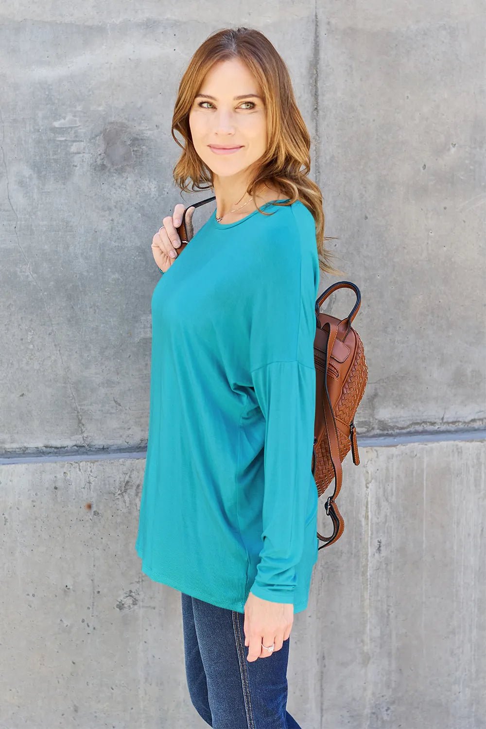 Basic Bae Full Size Round Neck Dropped Shoulder T-Shirt - PBNJ FASHIONS