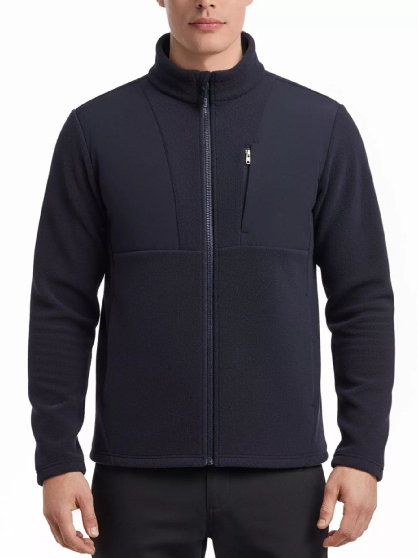 Men's Plus Size Full - Zip Fleece Jacket - PBNJ FASHIONS