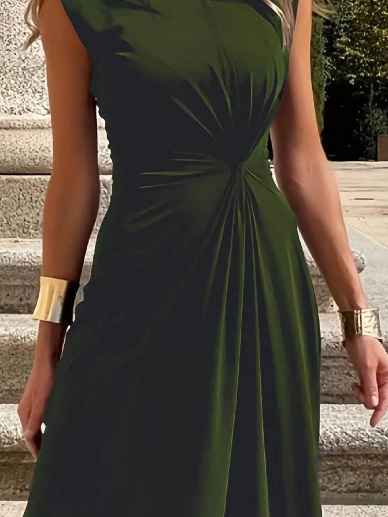 Twisted Round Neck Sleeveless Maxi Dress - PBNJ FASHIONS