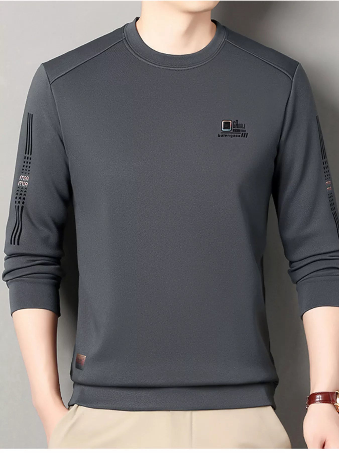 Men's Plus Size Casual Long Sleeve T-Shirt - PBNJ FASHIONS