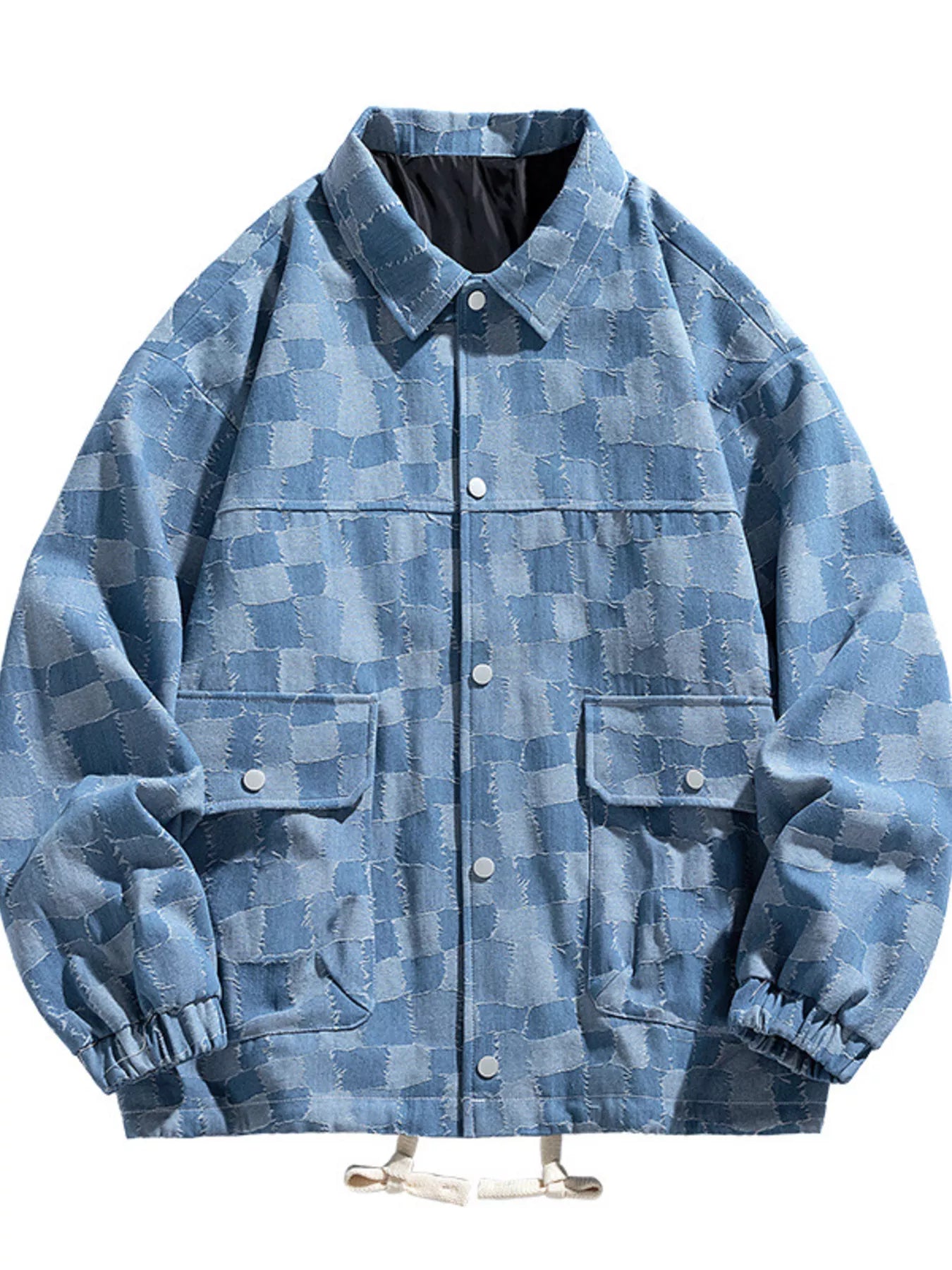 Men's Full Size Snap Down Denim Jacket Plus Size - PBNJ FASHIONS