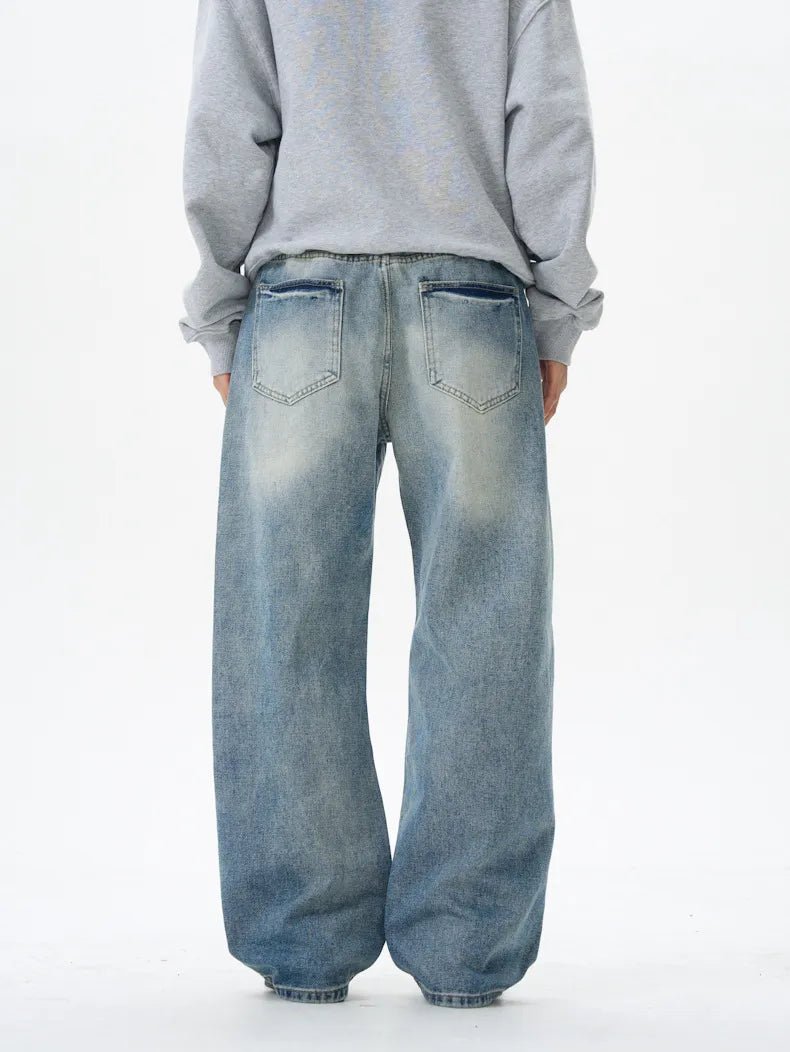 Men's Wash Wide Leg Jeans - PBNJ FASHIONS